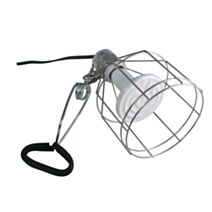 Douille pour lampe chauffante jusqu'à 150W avec cage de protection métallique